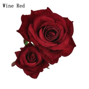 JUTBONG Fashion Elegant Festival Bridesmaid Hair Jewelry Bridal Flower Hair Clip Wedding Accessories Double Rose Hairpin