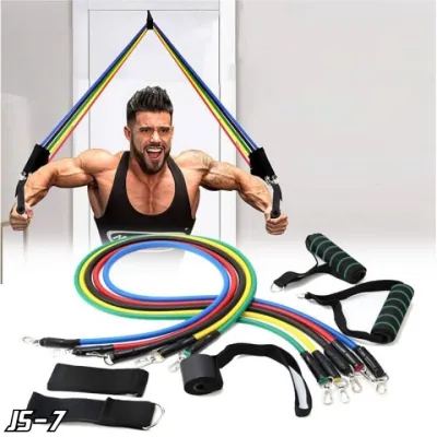 BISA COD 11 Pcs set Tali Stretching Resistance Band 11 in 1 Set Premium Fitness Tali Gym Yoga Loop Stretching Pull Rope Loopband