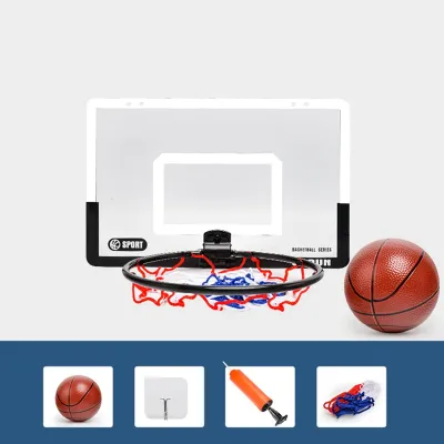 SandraT Portable Indoor Basketball Hoop With Score Counter Folding Mini Hanging Basketball Ring