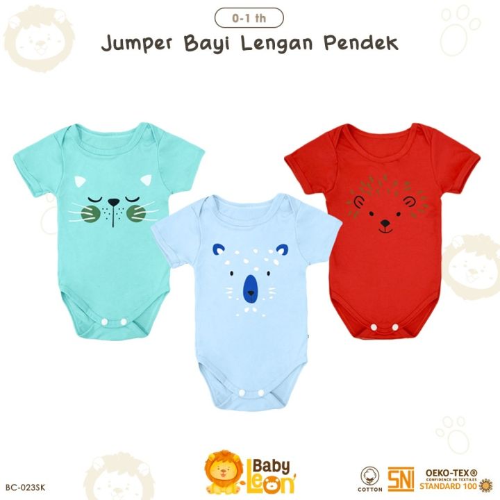 BABYLEON Jumpsuit Bayi 0-1Th Jumper Bayi Seri Animal Face Laki