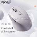 Chuột không dây bluetooth kiêm wireless INPHIC DR6 Silent không tiếng click (màu xám tro). 