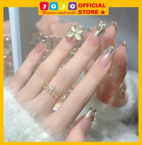 Set 24 móng tay giảnail box đính đáđính charm siêu sang chảnh TA40