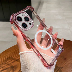 เคสกันกระแทกสำหรับ iPhone 14 15 Pro Max เคสศัพท์ 2025 ดีไซน์แม่เหล็กใหม่ เคสสวยงาม SZ15