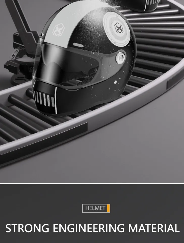 【ICC】Axk Full Face Motorcycle Helmet Durable Dust Proof And Fog Proof