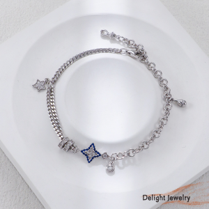 18K Gold Bracelet For Woman Silver 925 Bracelet Anklets SK Jewellery Gift for Her