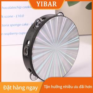 YIBAR 6 8 10 inch bằng gỗ rạng rỡ Tambourine tay trống với hàng đôi leng keng nhạc cụ giáo dục