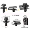 Set 5 bộ bu lông chắn bùn và kẹp đai ốc chữ U 6mm bằng kim loại cho thân xe hơi , Đinh tán , chốt , ốc ô tô. 