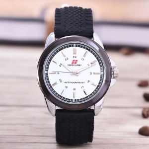 Swiss Army Jam Tangan Kasual Pria Strap Kulit SA 3821 C (Free Box)