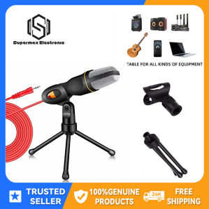 SUPERMAX  Sf666 condenser microphone 3.5mm tripod for PC Youtube Video Chat Game podcast recording