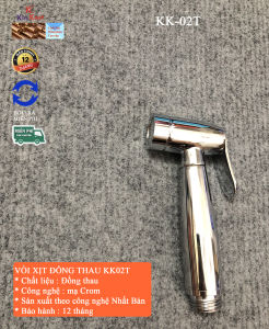 Vòi xịt vệ sinh đồng thau cao cấp + Vòi xịt toilet cao cấp VX02T