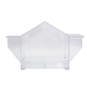 Clear Acrylic Window Mounted Bird Feeder With Suction Cups For Outdoor Bird Watching And Easy Cleaning