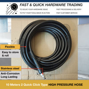 [FNQ] 10METER 15METERS 30METERS BOSCH CONNECT SAMBUNG PANJANG HIGH PRESSURE HOSE BOSCH AQUATAK AQT33-10 AQT33-11 AQT37-13 AQT35-12 WASHER WATERJET AQT 3310 3311 AQT 3713 3512 CLEANER 160Bar FLEXIBLE CAR WASH SPRAYER CONNECTOR BOSCH