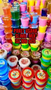 PAKET USAHA SLIME MIX 100 PCS MURAH