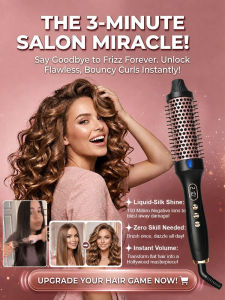Negative Ion Curling Comb 30s Rapid Heating 4 Temperature Settings Anti Frizz Humidity Resistant for Frizzy Dry Hair Quick Styling Daily Use Travel Friendly