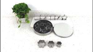 24PCS Stainless Steel Cookie Cutters for Baking Heart Star Flower Geometric Shaped Assorted Size