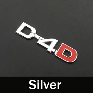 Emblem D4D Sticker Metal 3D D4D Logo Stiker Mobil Car Rear Trunk Body Emblem For Toyota Land Cruiser Corolla RAV4