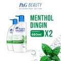 Head & Shoulders Shampoo Anti-Dandruff Shampoo Cool Menthol 680ml x2. 