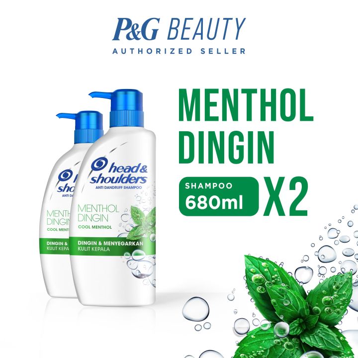 Head & Shoulders Shampoo Anti-Dandruff Shampoo Cool Menthol 680ml x2