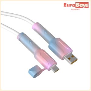 Soft Silicone Cable Winder Protectors for Android USB to Type-C Charger Cable Accessory 1Set