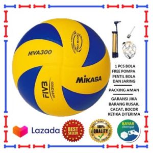 Bola Voli Volly MIKASA MVA 330 Gratis Pompa - BERSTANDARD PBVSI - TIDAK SAKIT DITANGAN - EMPUK