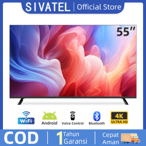 Sivatel Smart TV 55 inch Smart Android TV LED TV 4K UHD Voice Control Bluetooth Youtube Browser WIFI