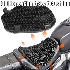 3D Honeycomb Air Comfort Gel Motorcycle Seat Cushion Anti Slip Shockproof Decompression Sun Protect