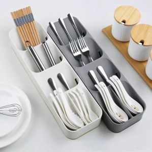 [SG INSTOCK] Cutlery Seperation Storage Box Organizer Kitchen Drawer Tray Box