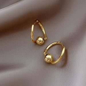 hikaw 18k saudi gold original earrings Golden round earrings for women Premium Gift hypoallergenic