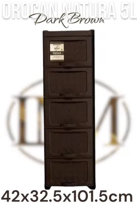 OROCAN NATURA RATTAN DRAWER 5 LAYER