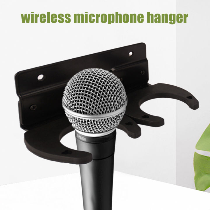 Double Hook Wall Mounted Show Wireless Microphone Hanger Stands