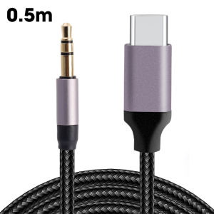 USB Type C to 3.5mm Audio Jack Male Cable AUX Headphone Dongle Adapter Compatible with Multi-Mobile Phone