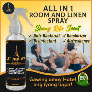 SHANGRI-LA SCENT EMP 100ML BEST SELLING ROOM AND LINEN SPRAY AIR FRESHENER ANTI BACTERIAL DEODORIZER DISINFECTANT ROOM FRESHENER CAR FRESHEN HOTEL SCENT HUMIDIFIER SANITIZER ESSENTIAL OIL ALCOHOL LONG LASTING OFFICE KITCHEN COMFORT ROOM CAR MOTOR PERFUME
