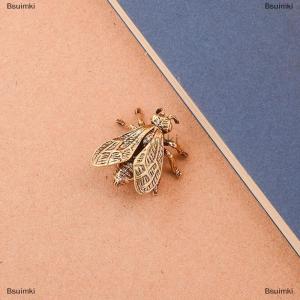 [COD] Bsuimki เครื่องประดับโต๊ะแมลงจำลองขนาดเล็ก1ชิ้นรูปปั้นผึ้งทองเหลืองรูปปั้นสัตว์น้ำชางานฝีมือทองแดงโบราณของตกแต่งบ้าน