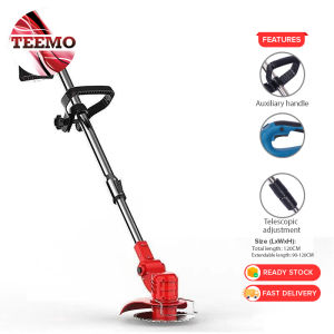 TEEMO Rechargeable Lawn Mower With Lithium Battery Small Garden Grass Cutter And Multifunction Trimming Tool Mesin Pemotong Rumput - Fulfilled by TEEMO SHOP