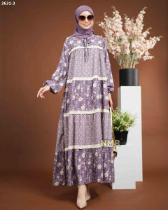 NMR Midi Dress Marbella Kombinasi Renda Vol 2631-3