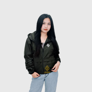 Hoodie Hitam Mesh Anti UV UPF50 untuk Olahraga dan Outdoor dengan Motif Abstract - Warna Cinnamon