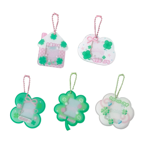 Versatile Four Leaf Clovers Acrylic Photo Holder Bag Decoration for 1 Inch Photos Ideal for School and Office Use