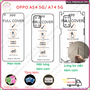 Dán PPF Oppo A54 5G/ A74 5G loại nhám trong dành cho màn hình mặt lưng mặt lưng full viền