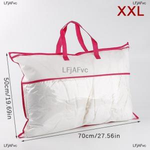 [COD] LFjAFvc Transparent Non-woven Pillow Packed Quilt Blanket Zipper Dustproof Storage Bag Household Organizer Bag Tote Bag Various Sizes