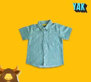 YAK KIDS 2-7T Kemeja anak laki laki lengan pendek / Kemeja anak premium cotton / Atasan anak laki laki casual / Short sleeve shirt boy 102FW220328