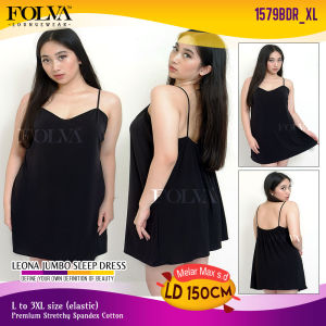 FOLVA Dress tanktop wanita baju tidur spandex XL big size jumbo