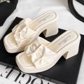 (+1 size)2024 trending 2 inch slide wedge heels sandals for women outdoor. 