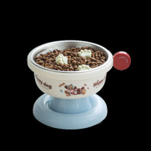 Elevated Stainless Steel Pet Bowl/Anti Tilt Raised Cat Feeding Dish/Non Slip Dog Food Water Bowl/Neck Protection Pet Feeder Accessories