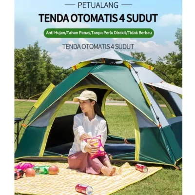 Tenda Camping Buka Otomatis Kapasitas 5 8 Orang Tenda Camping Keluarga Outdoor Family Tent