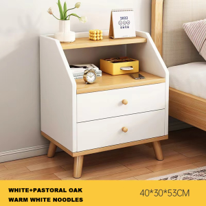 TENDO Dedside Table  Three-layer Drawer with Lock  Bedroom Living Room