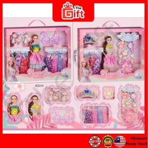 The Gift Adorable Dress-up Doll Princess Fun For Kid Pakaian Anak Patung Puteri Mainan Menyeronokkan Untuk Kanak-kanak