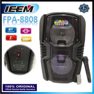 FT-Star 12 LED Party Speaker with BluetoothMicro SDFM and Wireless Micand Remote FPA-8808
