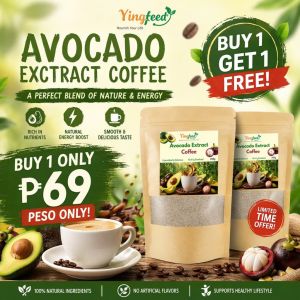 BUY 1KG GET 1KG AVOCAFE EXTRACT COFFEE Avocado exctract Barley grass Wheat gress Mangoosteen