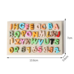 Christmas gift 【AYLMER】 Silicone Letters Numbers Fondant Cake Mold DIY Sugarcraft Chocolate Baking Decor