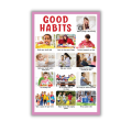 Laminated Good Habits Charts for Kids, Learners and Educators, Colorful Educational Charts. 